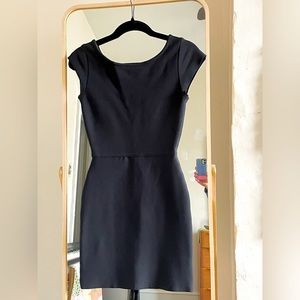 BCBG Womens size XS black cap sleeve mini cocktail dress NWT